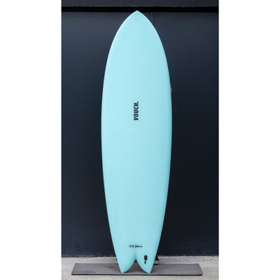 Vouch Mid Vish Surfboard - Aqua - 6'6" - Buy online today at Down the Line Surf. International shipping available.