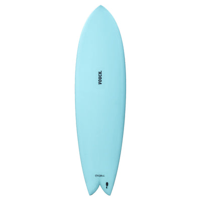 Vouch Mid Vish Surfboard - Aqua - 6'6" - Buy online today at Down the Line Surf. International shipping available.
