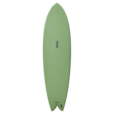 Vouch Mid Vish Surfboard - Olive - 6'10" - Buy online today at Down the Line Surf. International shipping available.