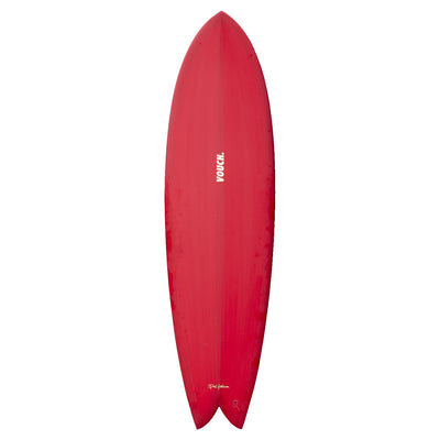 Vouch Mid Vish Surfboard - Red - 6'8" - Buy online today at Down the Line Surf. International shipping available.