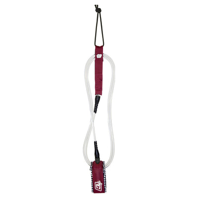 Creatures of Leisure 6ft Comp Leash - White/Maroon - Buy online today at Down the Line Surf. International shipping available.