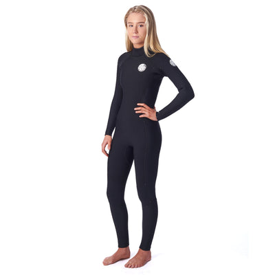 Rip Curl Women's Dawn Patrol Back Zip 5/3mm Wetsuit - Black - Buy online today at Down the Line Surf. International shipping available.
