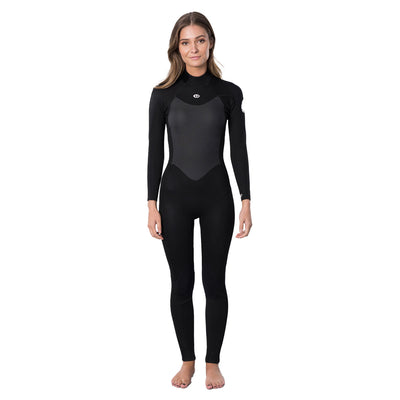 Rip Curl Women's Omega 5/3mm Back Zip Wetsuit - Black - Buy online today at Down the Line Surf. International shipping available.